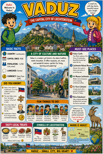 Vaduz I Geography I Educational Infographic