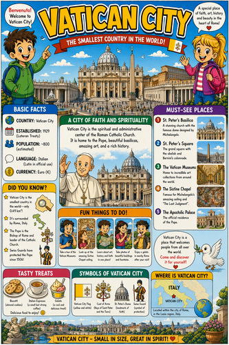 Vatican City I Geography I Educational Infographic