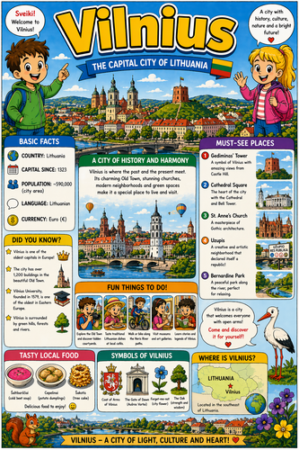 Vilnius I Geography I Educational Infographic