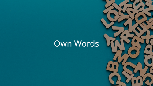 Own Words RUAE exercises