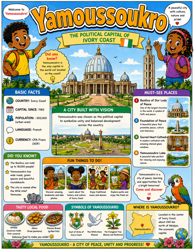 Yamoussoukro I Geography I Educational Infographic