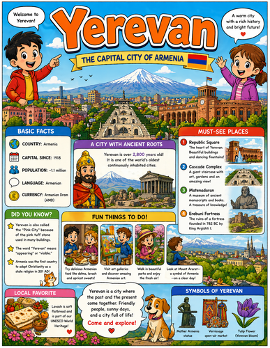 Yerevan I Geography I Educational Infographic