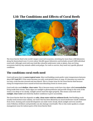 Coral Reef Conditions
