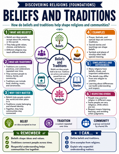 Beliefs and Traditions I Religion I Infographic