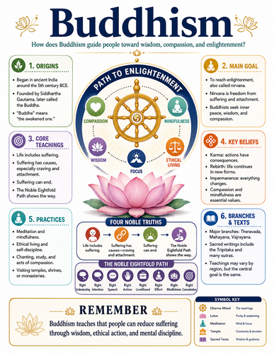 Buddhism I Religion I Infographic