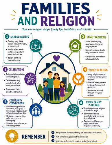 Families and Religion I Religion I Infographic
