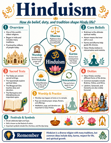 Hinduism I Religion I Infographic