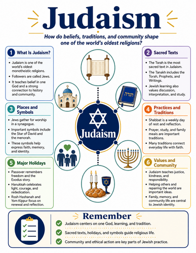 Judaism I Religion I Infographic