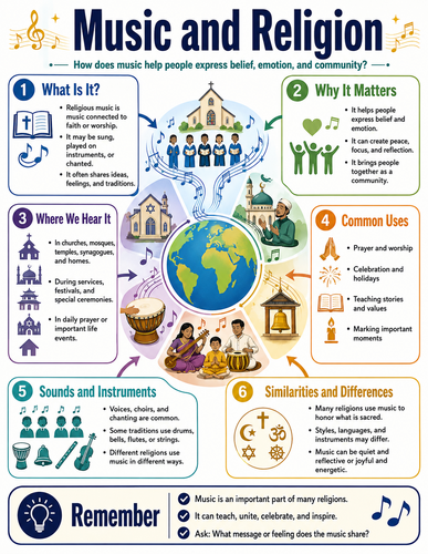 Music and Religion I Religion I Infographic