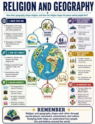 Religion and Geography I Religion I Infographic