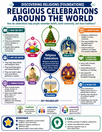 Religious Celebrations Around The World I Religion I Infographic