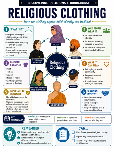 Religious Clothing I Religion I Infographic