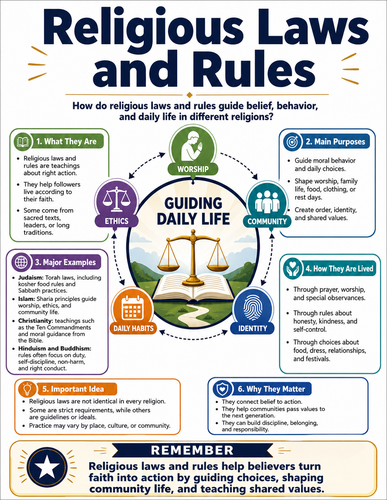 Religious Laws and Rules I Religion I Infographic
