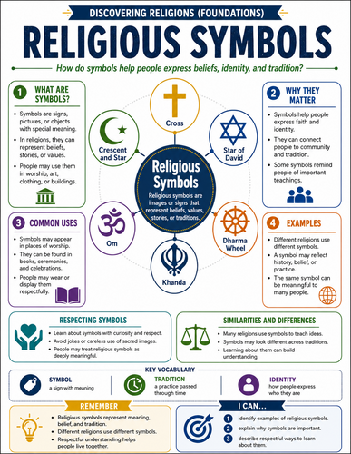 Religious Symbols I Religion I Infographic