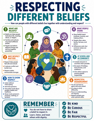 Respecting Different Beliefs I Religion I Infographic