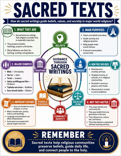 Sacred Texts I Religion I Infographic
