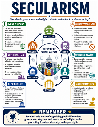 Secularism I Religion I Infographic