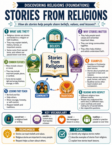 Stories from Religions I Religion I Infographic