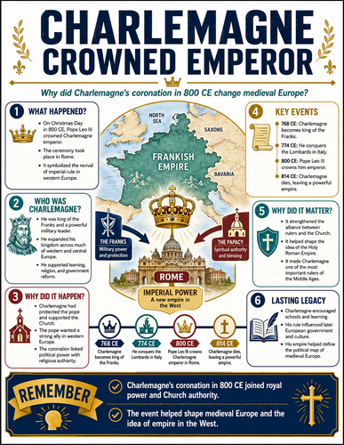 Charlemagne Crowned Emperor I History I Infographic