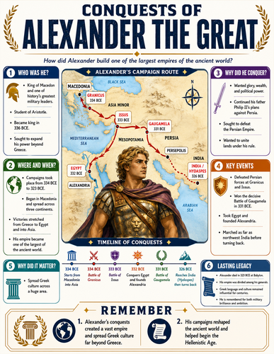 Conquests of Alexander the Great I History I Infographic