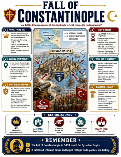 Fall of Constantinople I History I Infographic
