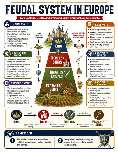 Feudal System in Europe I History I Infographic