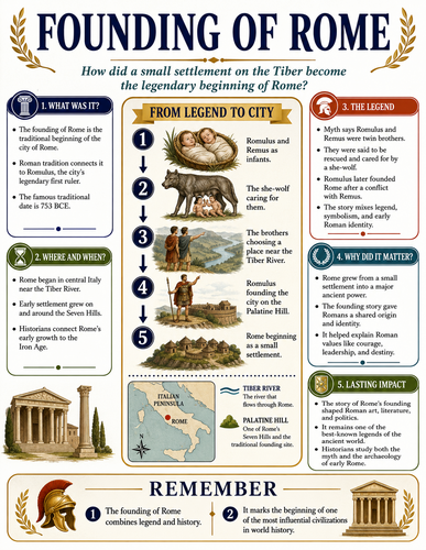 Founding of Rome I History I Infographic