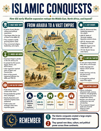 Islamic Conquests I History I Infographic
