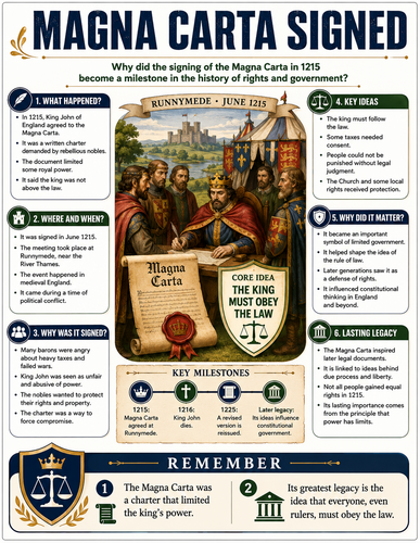 Magna Carta Signed I History I Infographic