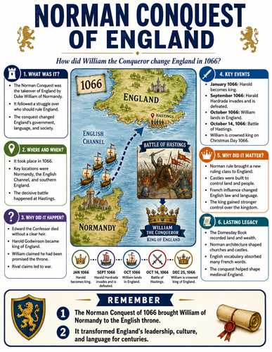 Norman Conquest of England I History I Infographic