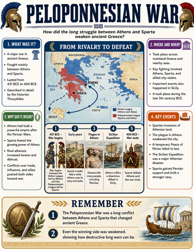 Peloponnesian War I History I Infographic
