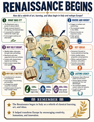 Renaissance Begins I History I Infographic
