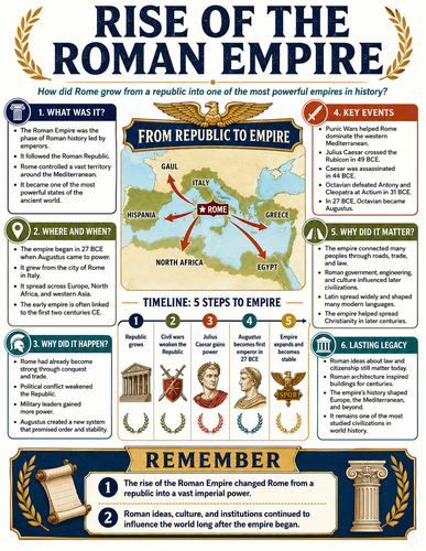 Rise of the Roman Empire I History I Infographic