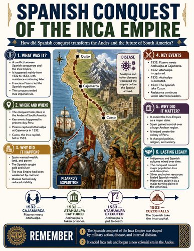 Spanish Conquest of the Inca Empire I History I Infographic