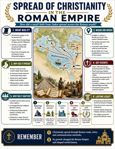 Spread of Christianity in the Roman Empire I History I Infographic
