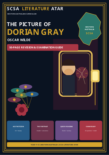SCSA Literature ATAR | The Picture of Dorian Gray | 60-Page Revision Guide + Answers