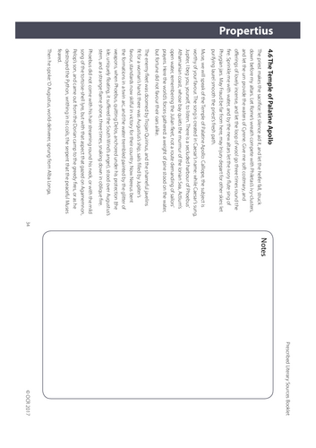 CLASSICS - Imperial Image: Propertius, Elegies 4.6