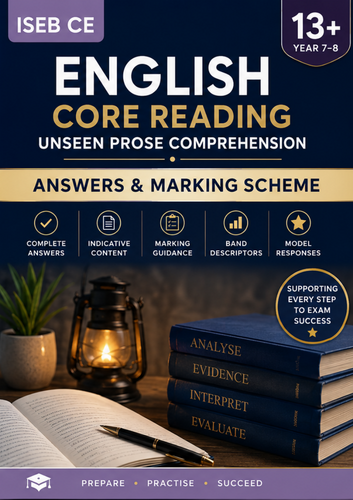 ISEB CE English 13+ Core Reading | Unseen Prose Comprehension Workbook + Answers