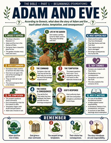 Adam and Eve I Religion I Infographic