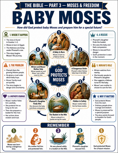 Baby Moses I Religion I Infographic