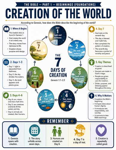 Creation of the World I Religion I Infographic