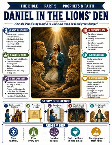 Daniel in the Lions' Den I Religion I Infographic