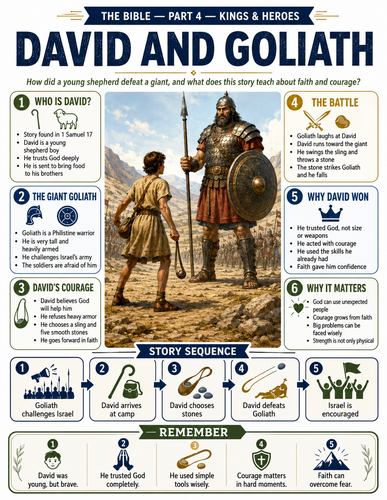 David and Goliath I Religion I Infographic