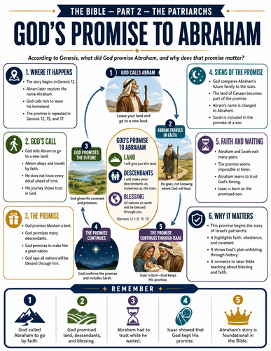 God's Promise to Abraham I Religion I Infographic