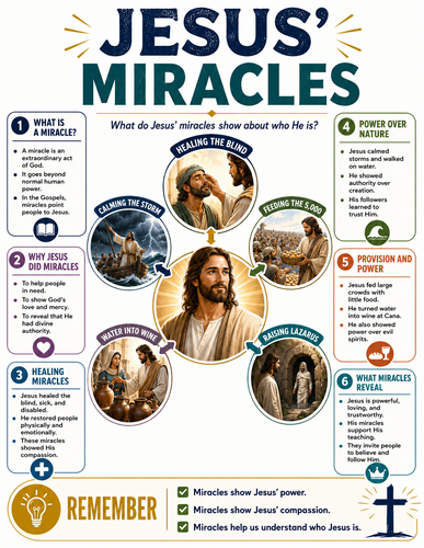 Jesus' Miracles I Religion I Infographic