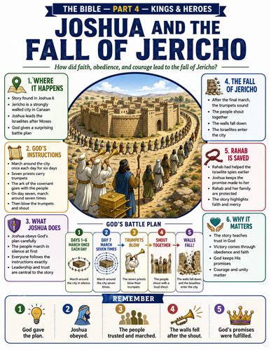 Joshua and the Fall of Jericho I Religion I Infographic