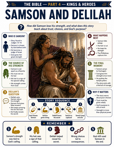 Samson and Delilah I Religion I Infographic