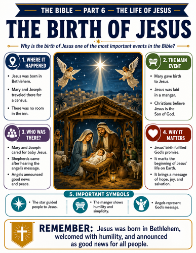 The Birth of Jesus I Religion I Infographic