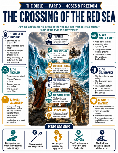 The Crossing of the Red Sea I Religion I Infographic
