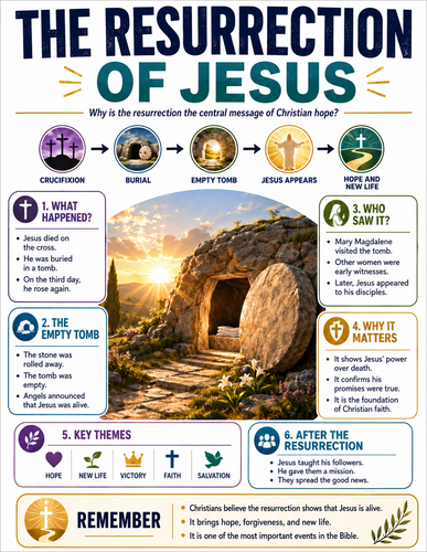 The Resurrection of Jesus I Religion I Infographic